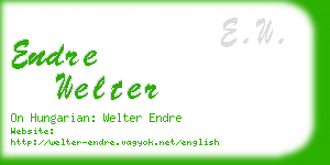 endre welter business card